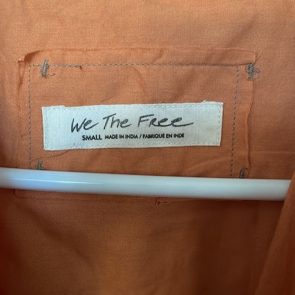 We‎ The Free NWT Small Orange Button-Up Shirt - Picture 3 of 7